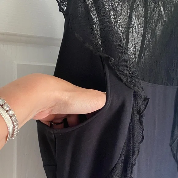 Free People Black Sleeveless Backless Dress L - Picture 4 of 6